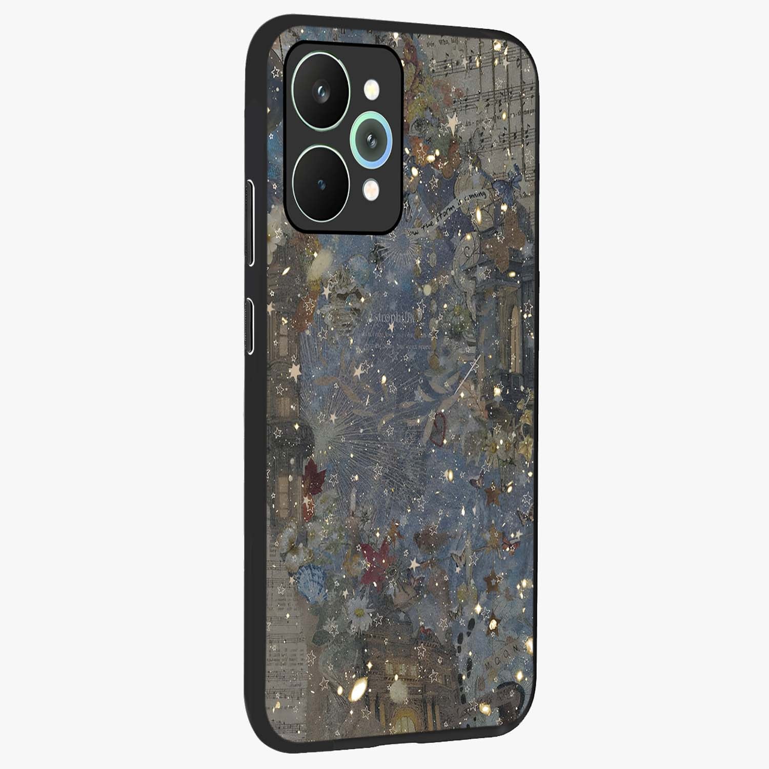 Aesthetic Astrolophia Glass Case upright view showcasing soft aesthetic theme with stylish modern look.