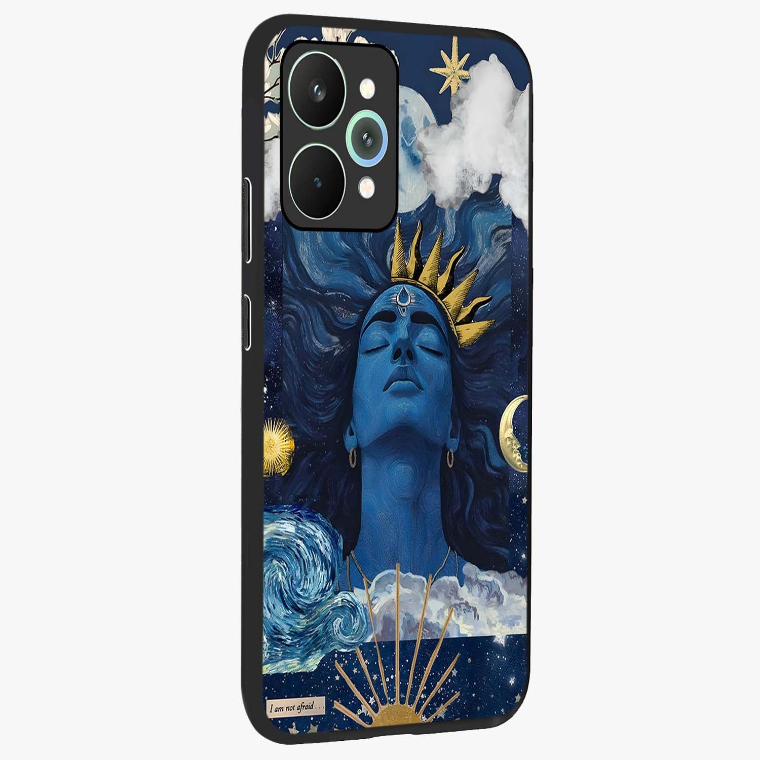 Aesthetic Lord Shiva Glass Case upright view showcasing powerful Lord Shiva artwork with devotional theme.