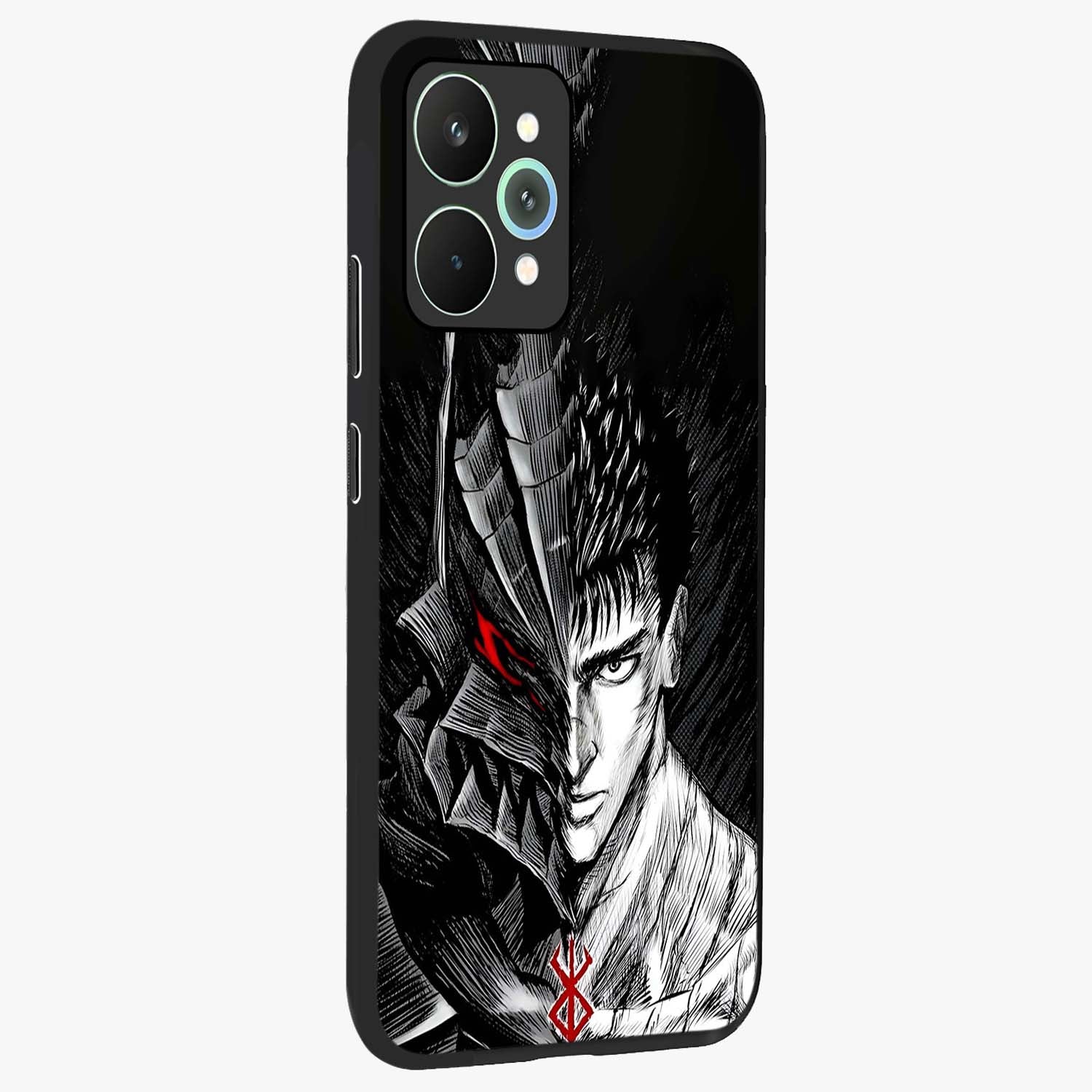 Berserker Blood Oath Glass Case upright view showcasing intense warrior aesthetic with dramatic artistic style.