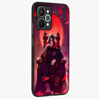 Blood Moon Sovereign Glass Case upright view showcasing powerful moon inspired artwork with cosmic aesthetic style.