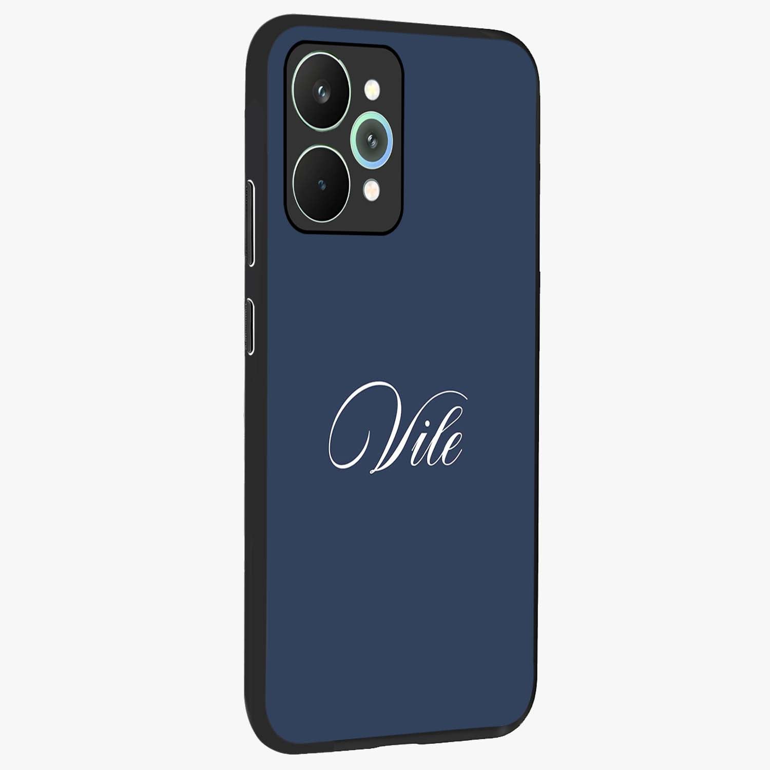 Blue Vintage Floral Pattern Glass Case displayed in angled mockup highlighting classic blue floral pattern and retro aesthetic design.
