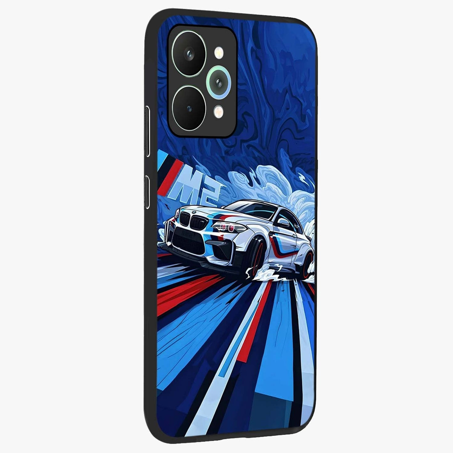 Drift Power Rush Glass Case upright view showcasing high speed racing artwork with bold automotive theme.