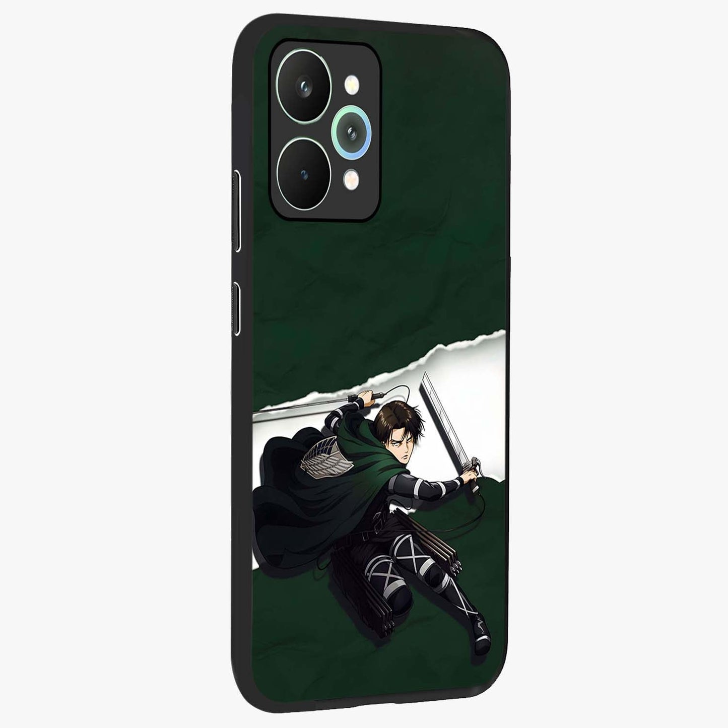 Emerald War Vanguard Glass Case upright view showcasing dramatic warrior artwork with bold fantasy theme.