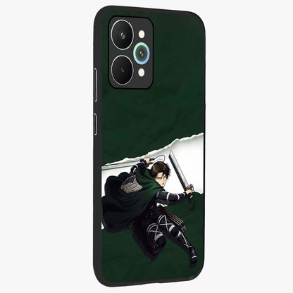 Emerald War Vanguard Glass Case upright view showcasing dramatic warrior artwork with bold fantasy theme.