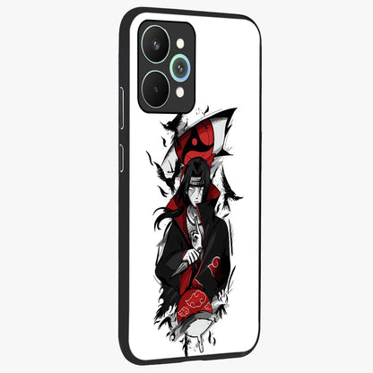 Itachi Limited Edition Naruto Anime Glass Case upright view showcasing intense anime artwork with powerful character theme.