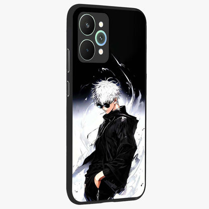 Limitless Shadow King Glass Case upright view showcasing bold shadow warrior artwork with epic fantasy theme.