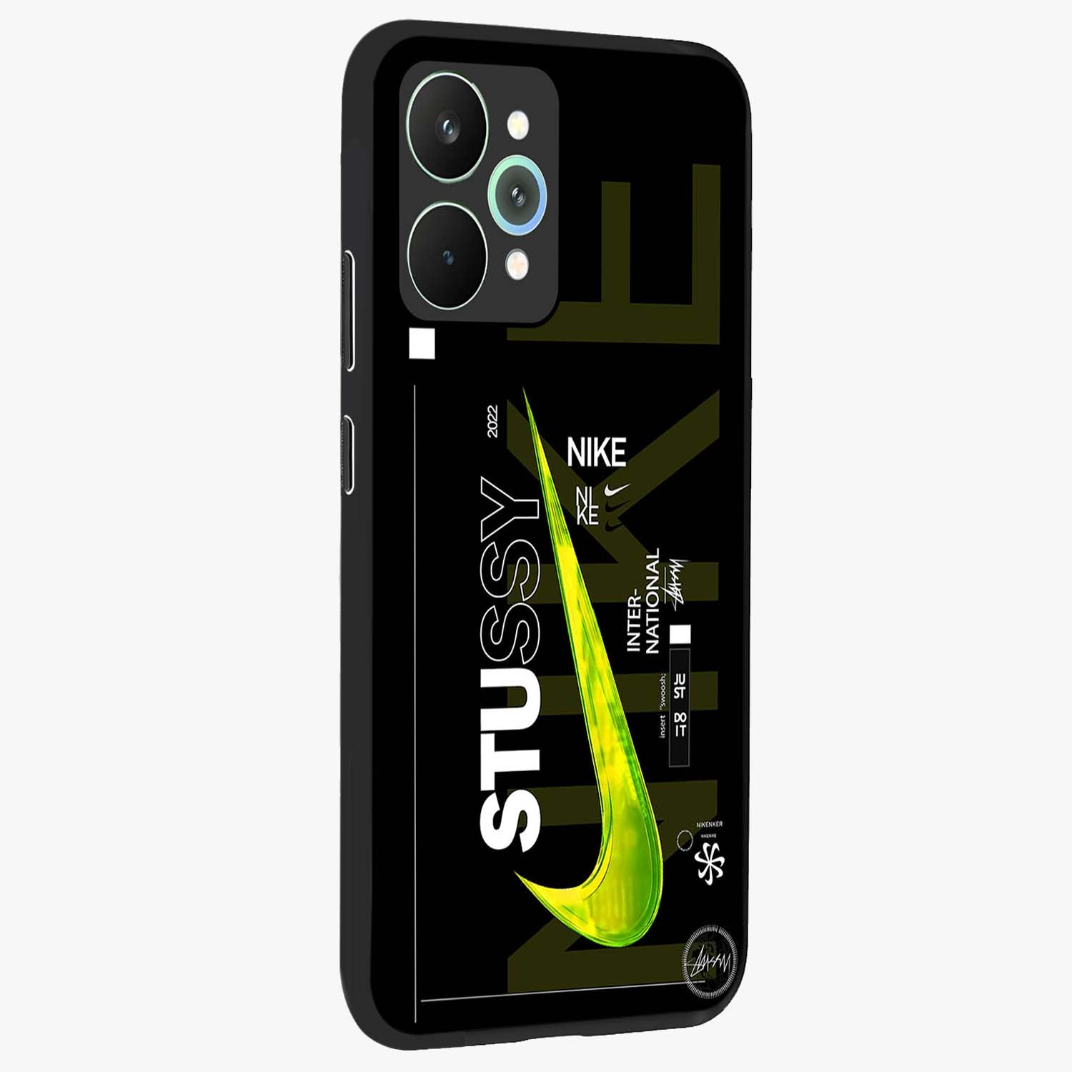 Neon Street Edition Glass Case upright view showcasing colorful neon artwork with modern street culture theme.