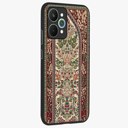 Persian Inspired Glass Case upright view showcasing decorative Persian artwork with rich heritage theme.