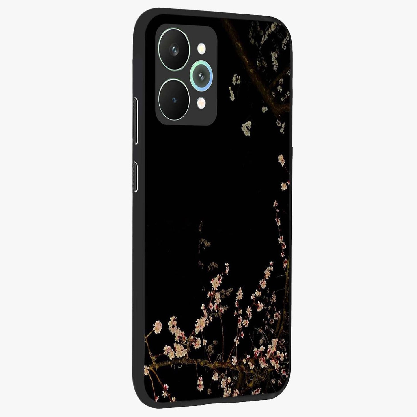 Petal Moon Light With Custom Name Glass Case upright view showcasing elegant floral moon artwork with personalized aesthetic.
