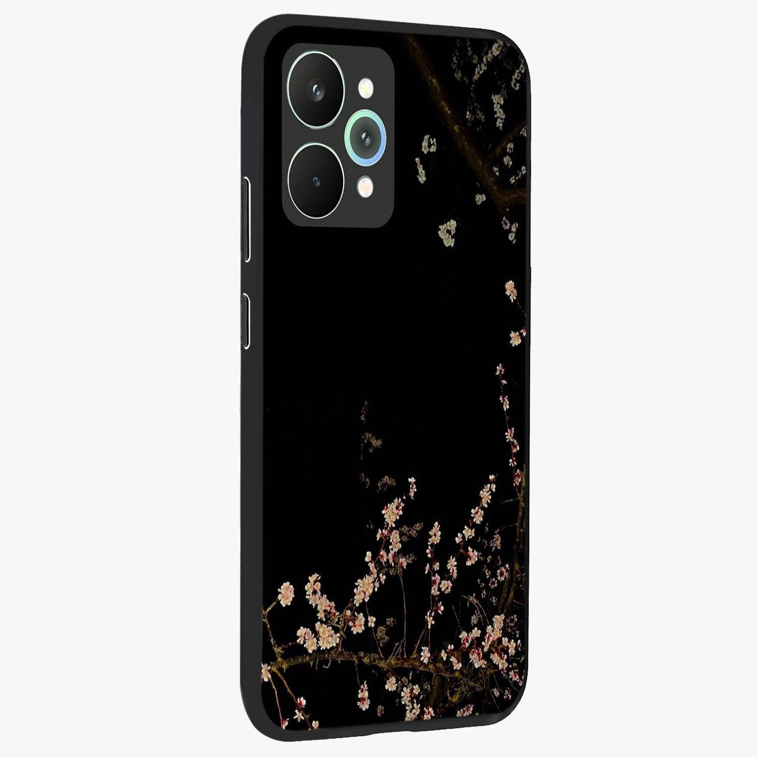 Petal Moon Light With Custom Name Glass Case upright view showcasing elegant floral moon artwork with personalized aesthetic.