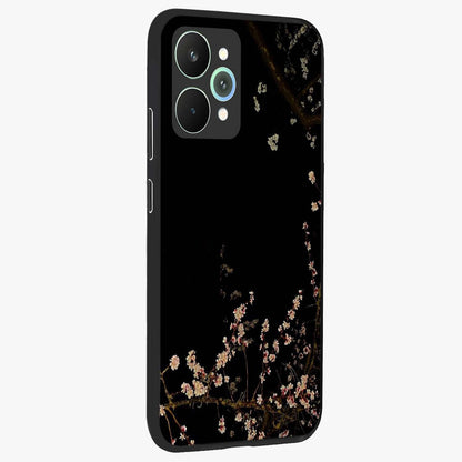 Petal Moon Light With Custom Name Glass Case upright view showcasing elegant floral moon artwork with personalized aesthetic.
