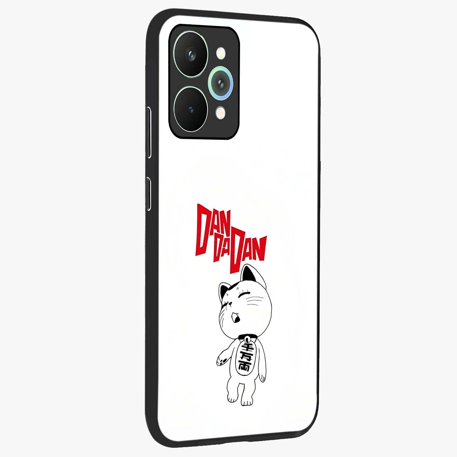 Playful Spirit Charm Glass Case upright view showcasing vibrant charm artwork with fun artistic theme.