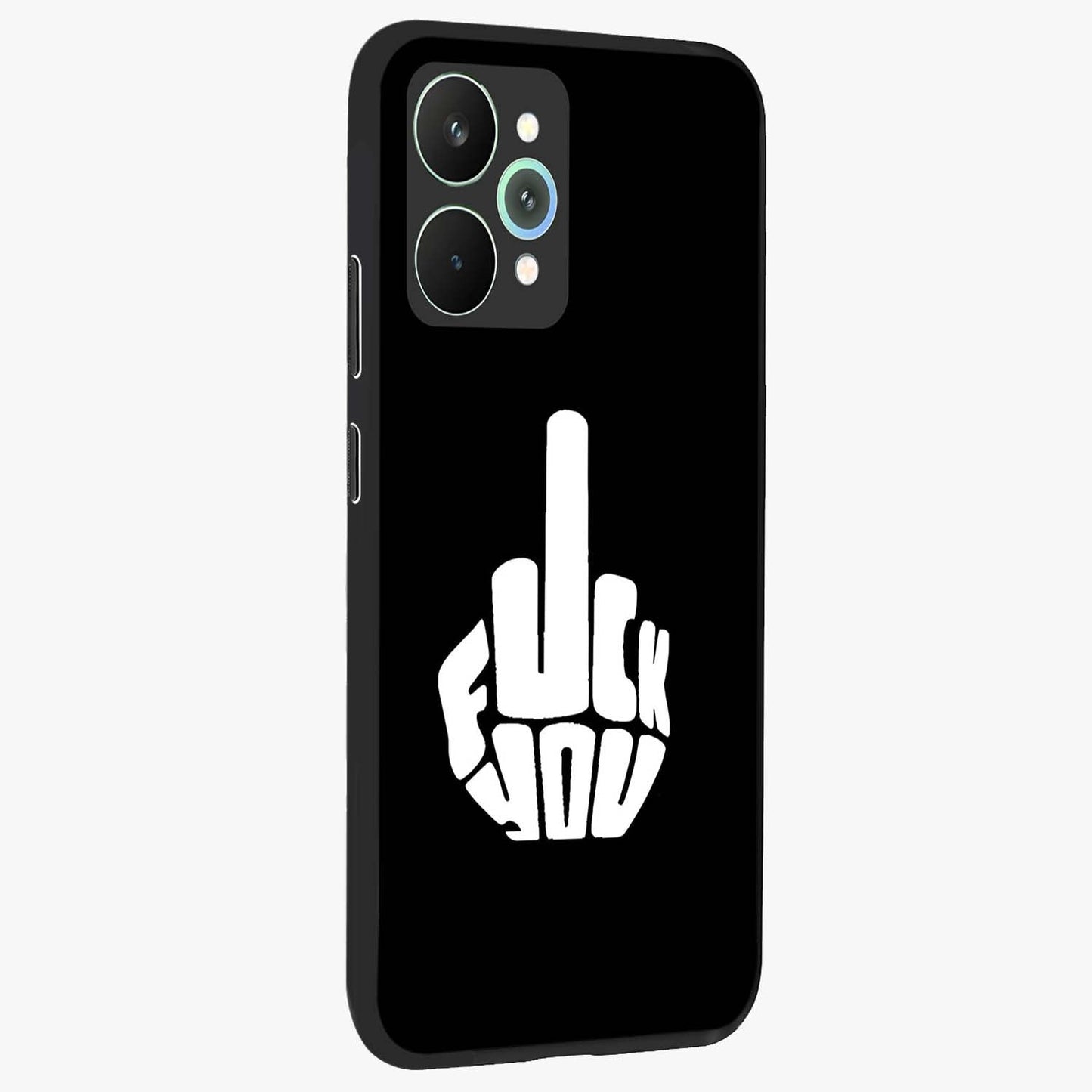 Rebel Mode On Glass Case upright view showcasing striking statement artwork with bold rebellious theme.