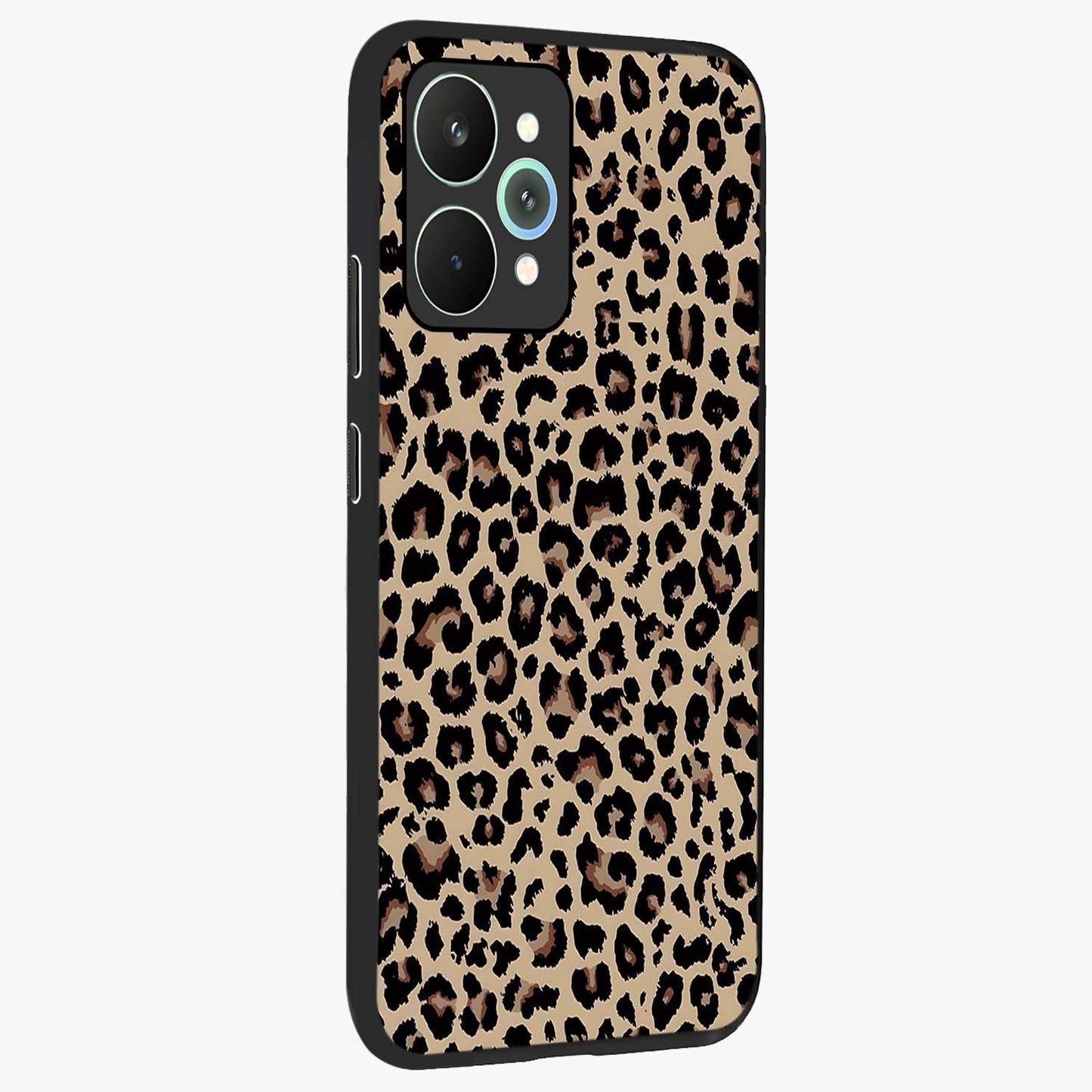 Savage Chic Pattern Glass Case upright view showcasing trendy decorative artwork with edgy fashion theme.