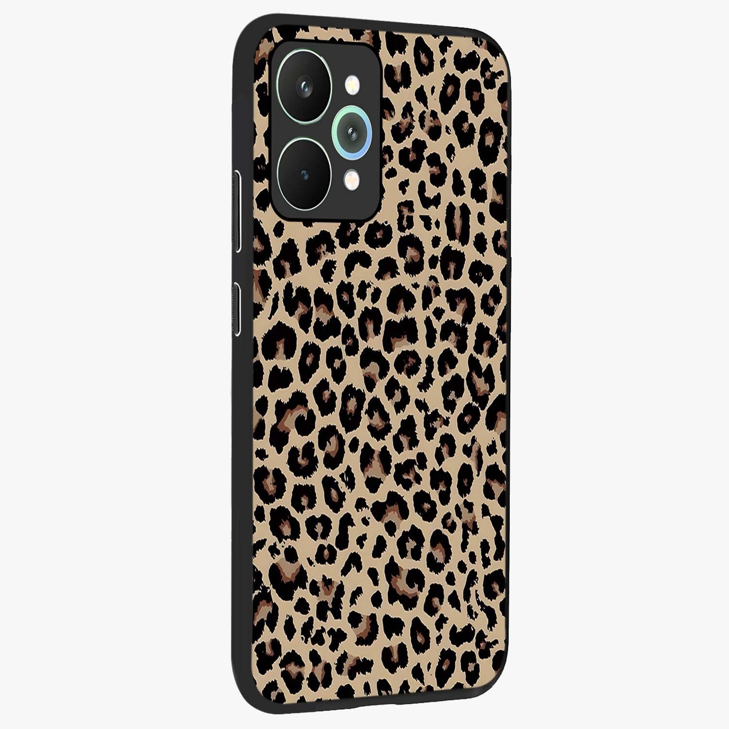 Savage Chic Pattern Glass Case upright view showcasing trendy decorative artwork with edgy fashion theme.