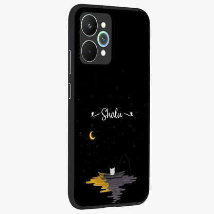 Silent Night Row Glass Case upright view showcasing tranquil night artwork with serene landscape theme.
