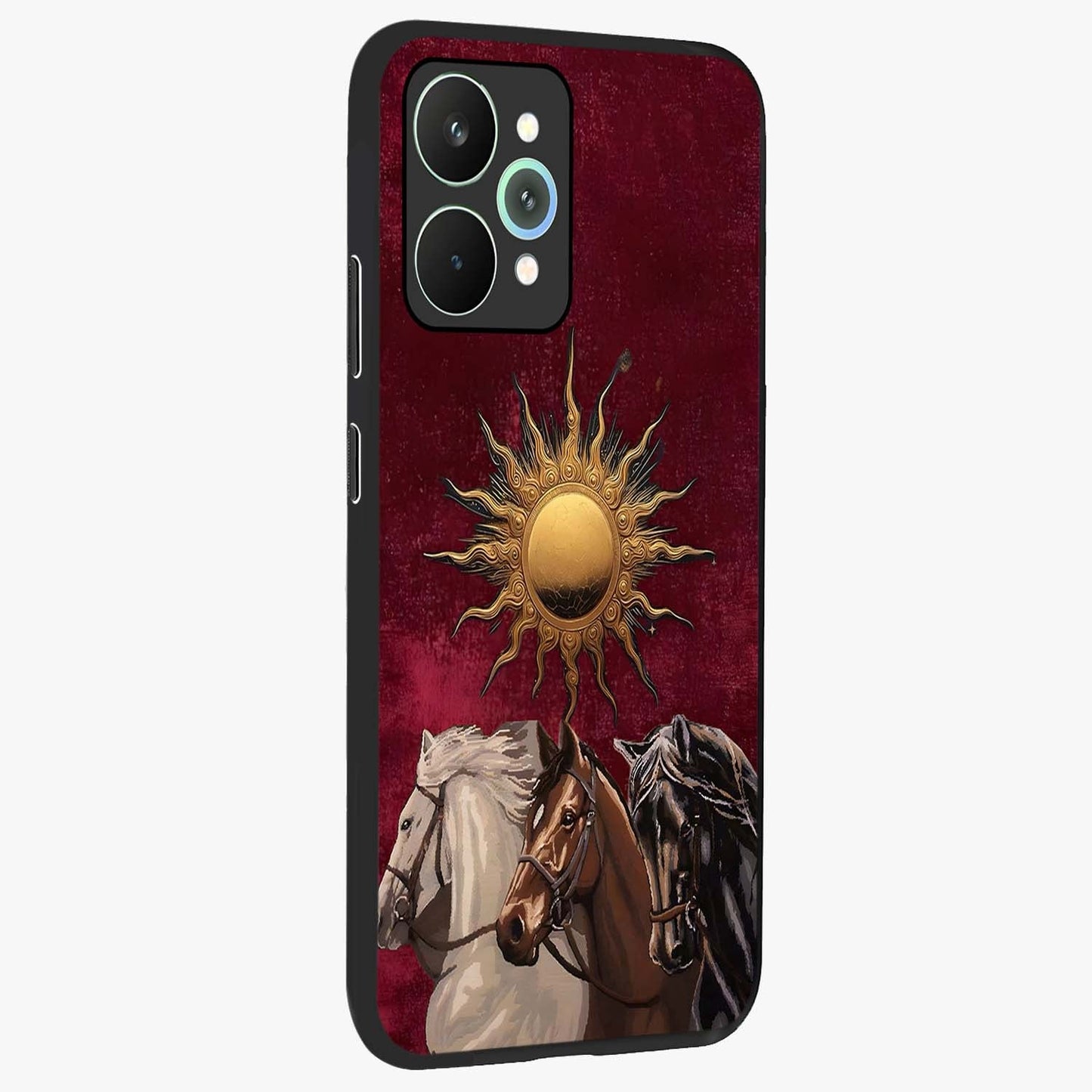 Solar Riders Glass Case upright view showcasing energetic rider artwork with bold adventure theme.