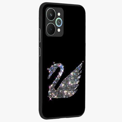 Starlit Swan Grace Glass Case upright view showcasing beautiful swan artwork with peaceful night themed design.