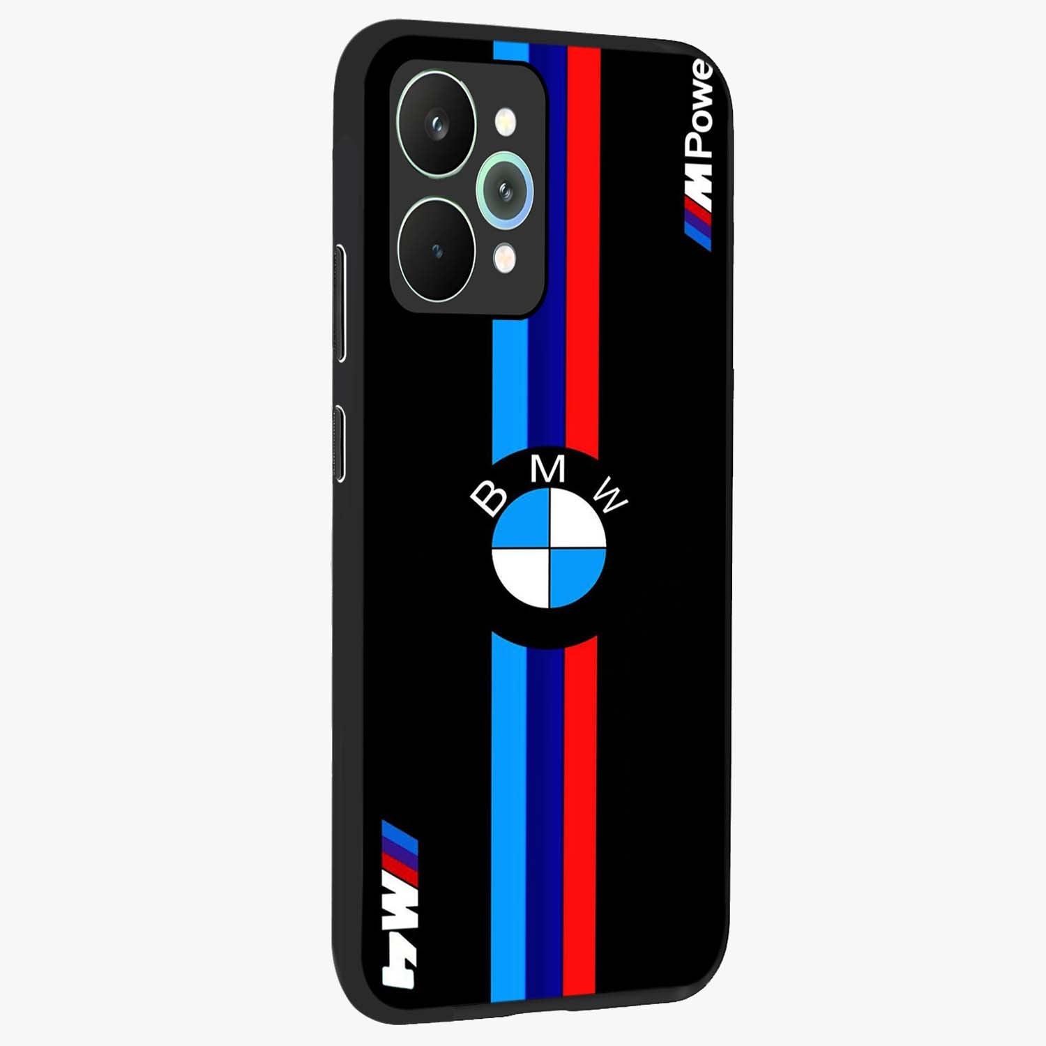 Turbo BMW Beast Glass Case upright view showcasing powerful car artwork with modern motorsport theme.
