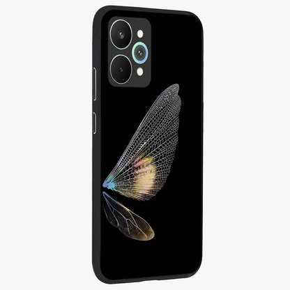 Whispers Of Wings Glass Case upright view showcasing elegant wing artwork with light airy theme.