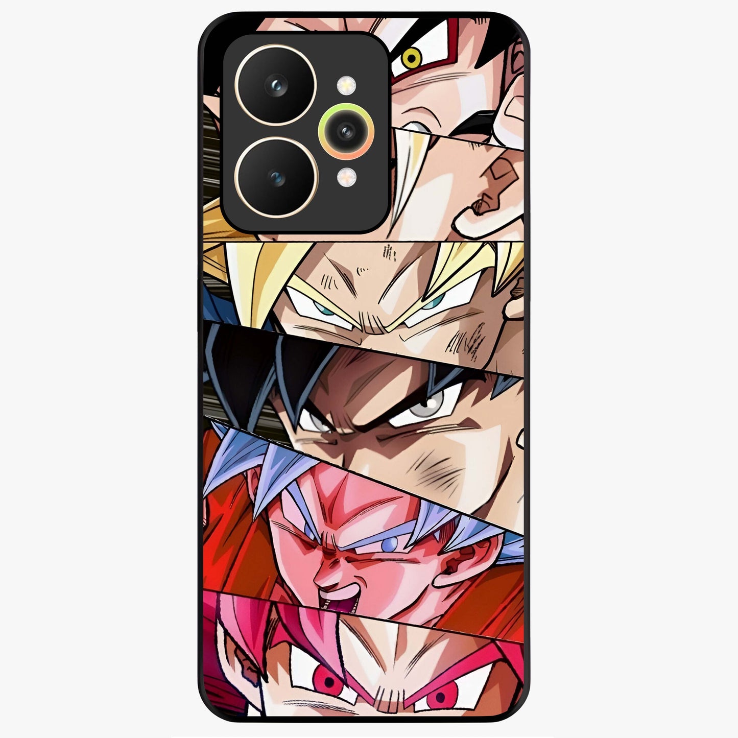 Anime Character Glass Case showing flat back view with vibrant anime artwork and glossy glass finish.