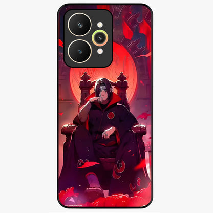 Blood Moon Sovereign Glass Case showing flat back view with mystical blood moon artwork and glossy glass finish.