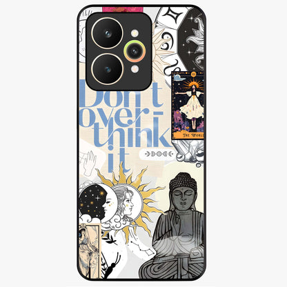 Ethereal Thoughts Glass Case showing flat back view with dreamy artistic artwork and glossy glass finish.