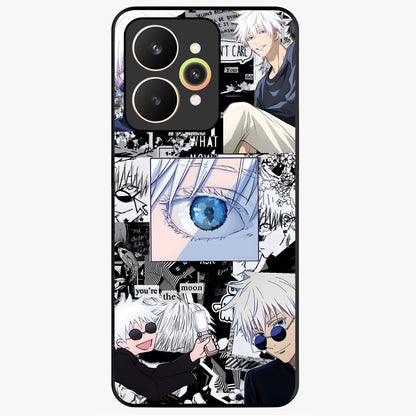 Infinity Sorcerer Chaos Glass Case showing flat back view with mystical sorcerer themed artwork and glossy glass finish.