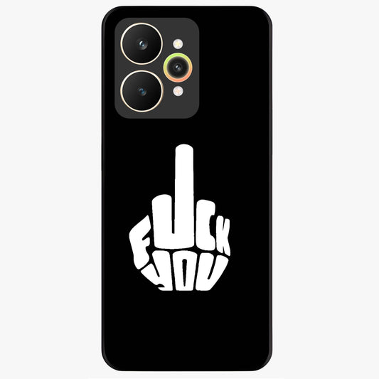 Rebel Mode On Glass Case showing flat back view with bold rebellious typography artwork and glossy glass finish.