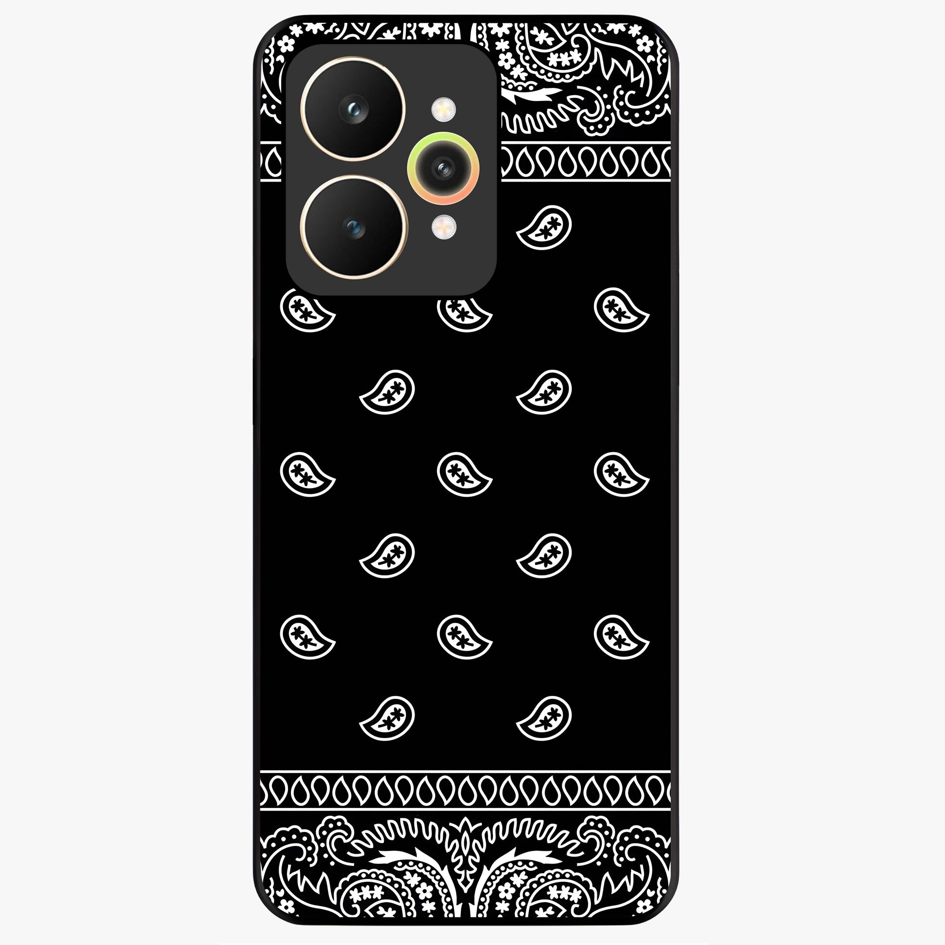 Retro Rebel Threads Glass Case showing flat back view with vintage street style artwork and glossy glass finish.