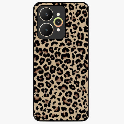 Savage Chic Pattern Glass Case showing flat back view with stylish patterned artwork and glossy glass finish.