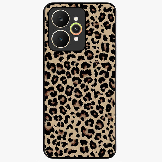 Savage Chic Pattern Glass Case showing flat back view with stylish patterned artwork and glossy glass finish.