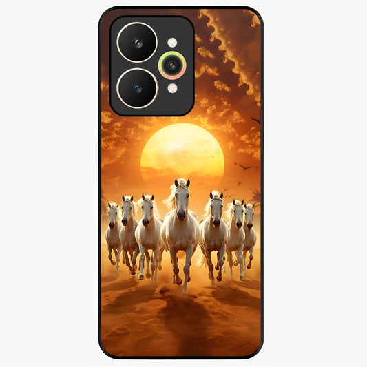 Wild Sunset Majesty Glass Case showing flat back view with majestic sunset landscape artwork and glossy glass finish.