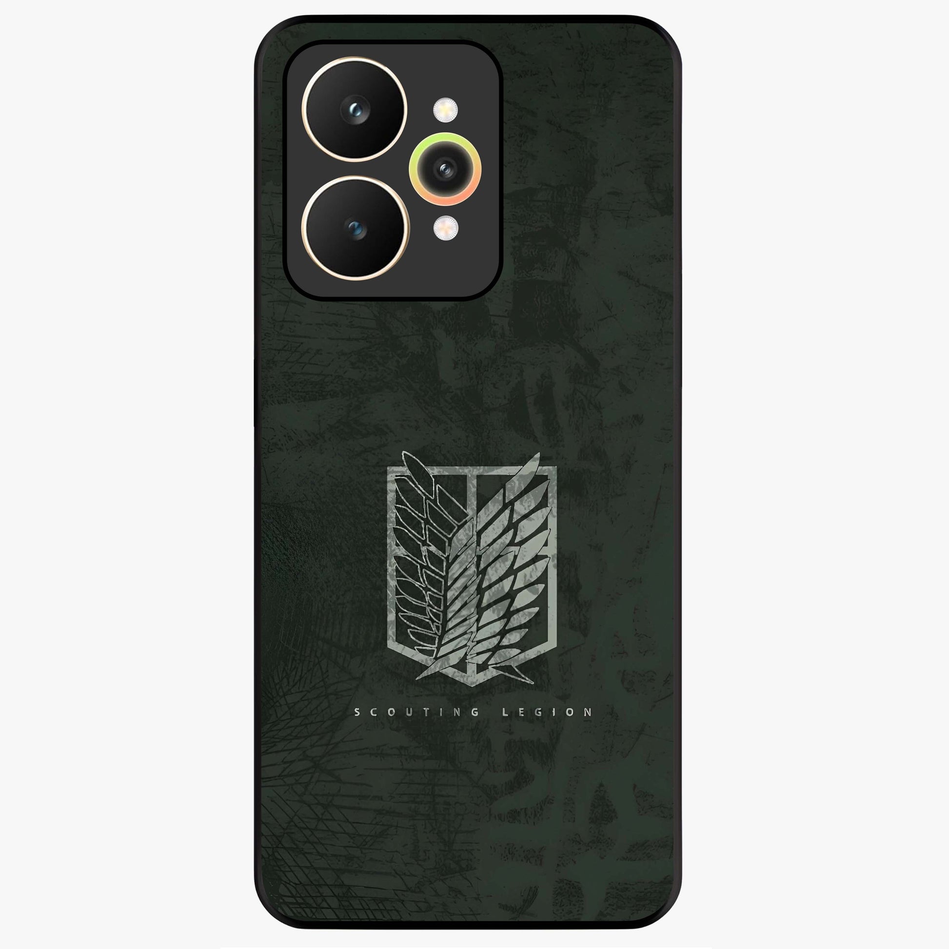 Wings Of Freedom Glass Case showing flat back view with symbolic wings artwork and glossy glass finish.