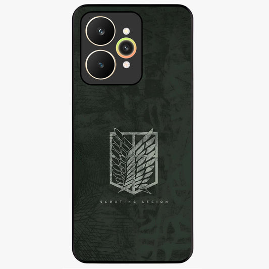 Wings Of Freedom Glass Case showing flat back view with symbolic wings artwork and glossy glass finish.