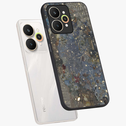 Aesthetic Astrolophia Glass Case displayed in angled mockup highlighting artistic aesthetic elements and smooth glass surface.