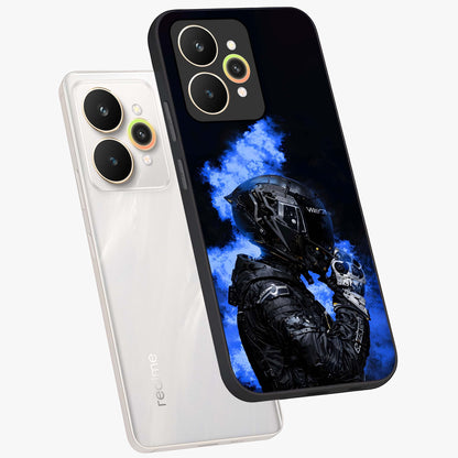 Cyber Sentinel Protocol Glass Case displayed in angled mockup highlighting digital cyber design with sci-fi aesthetic style.