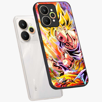 Firing Goku Glass Case displayed in angled mockup highlighting dynamic anime character design with action aesthetic.
