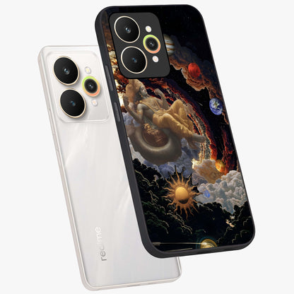 Galactic Divine God Glass Case displayed in angled mockup highlighting powerful celestial deity illustration with galactic aesthetic.