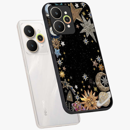 Galactic Jewel Stars Glass Case displayed in angled mockup highlighting shining celestial star design with cosmic aesthetic style.