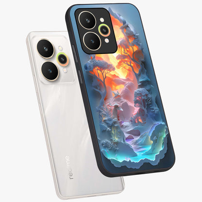 Glow Forest Portal Glass Case displayed in angled mockup highlighting mystical forest design with magical glowing aesthetic.