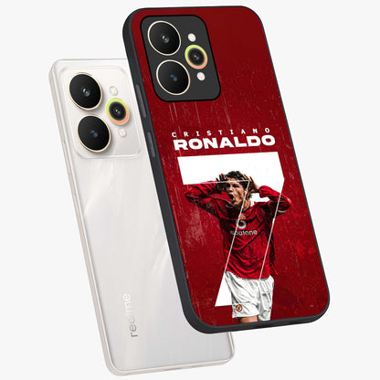 Goal Celebration Legacy Glass Case displayed in angled mockup highlighting energetic sports celebration design with bold athletic theme.