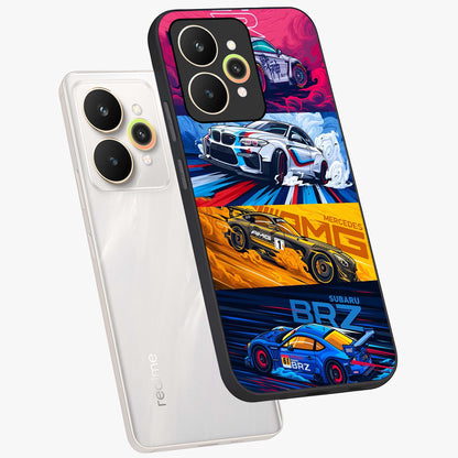 JDM Sports Car Glass Case displayed in angled mockup highlighting sleek Japanese racing car design with automotive aesthetic.