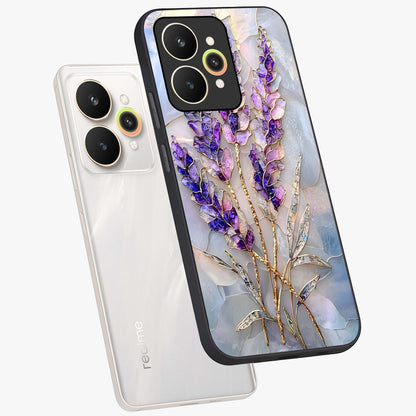 Lavender Dream Glow Glass Case displayed in angled mockup highlighting dreamy purple glow design with soft artistic style.