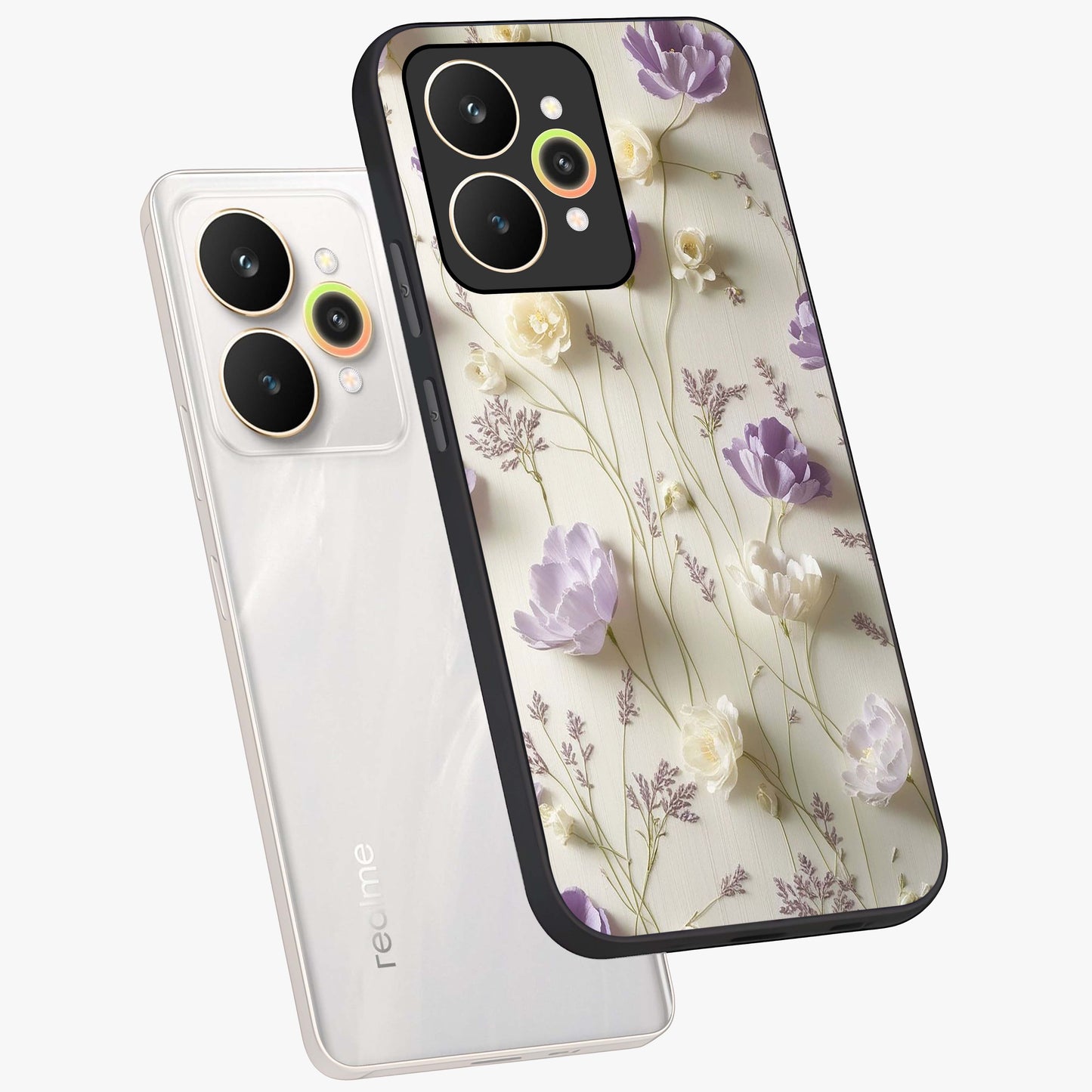 Lilac Breeze Harmony Glass Case displayed in angled mockup highlighting calm lilac breeze design with soothing aesthetic style.