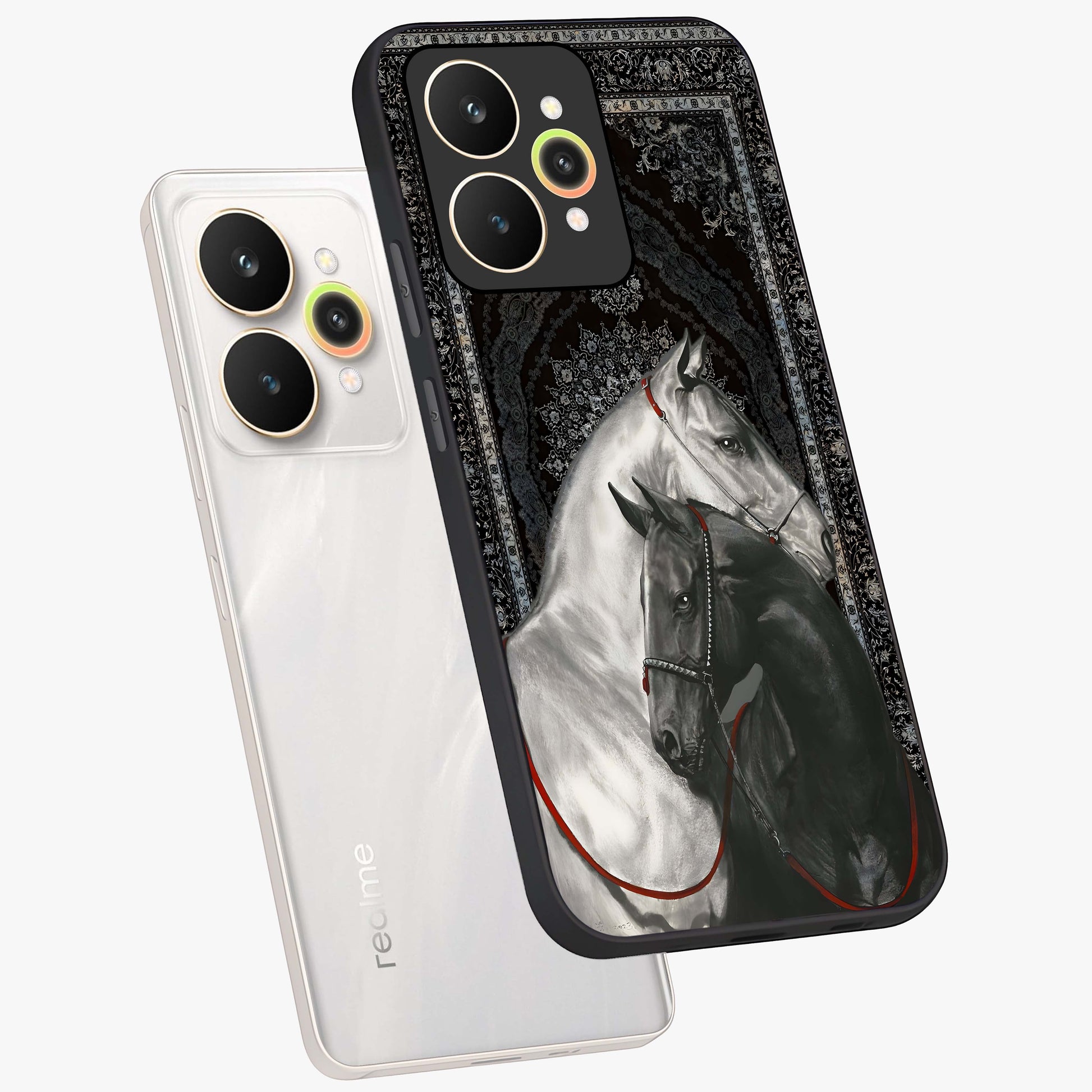 Majestic Ride Legacy Glass Case displayed in angled mockup highlighting sleek vehicle design with bold racing aesthetic.