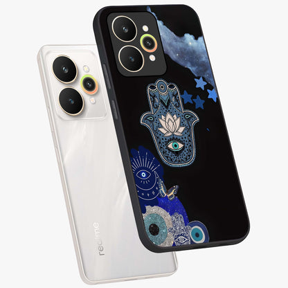 Mystic Hand Aura Glass Case displayed in angled mockup highlighting magical aura design with spiritual aesthetic style.