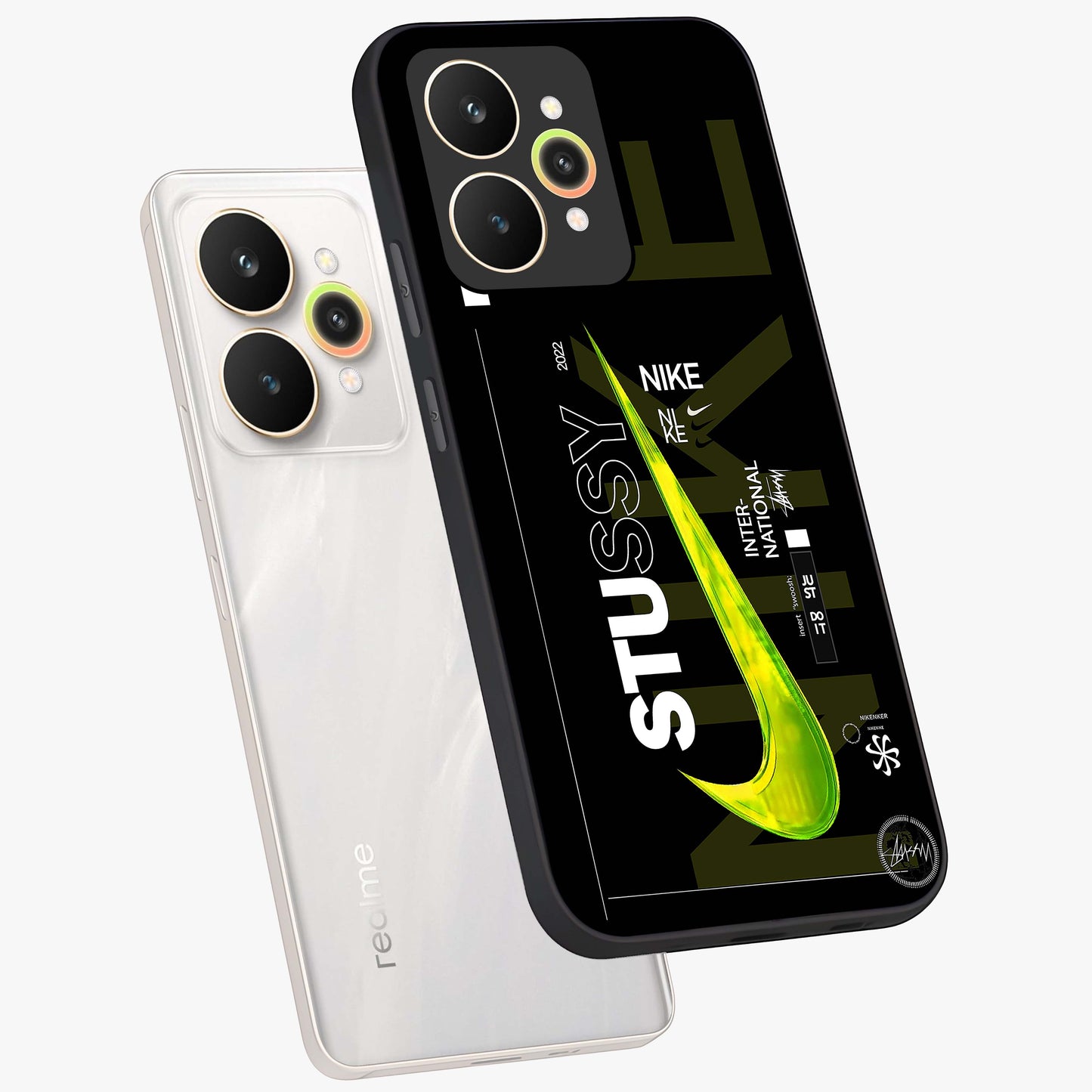 Neon Street Edition Glass Case displayed in angled mockup highlighting vibrant urban design with bold street aesthetic.
