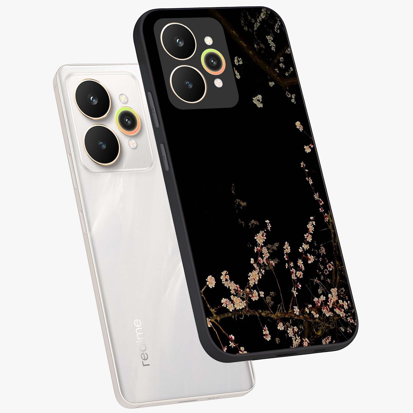 Petal Moon Light With Custom Name Glass Case displayed in angled mockup highlighting delicate petal design with custom name feature.