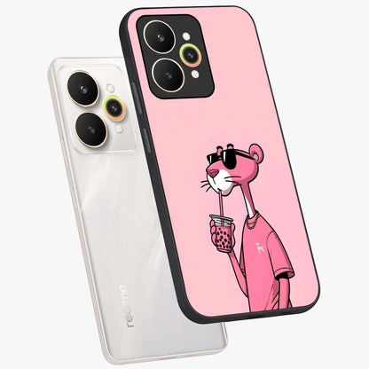 Pink Panther Glass Case displayed in angled mockup highlighting playful cartoon character design with vibrant pink aesthetic.
